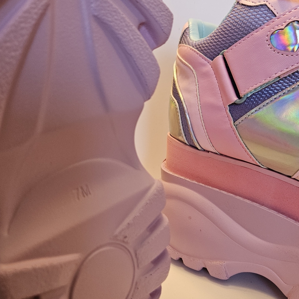 🥯♡Fairywalker Platform Sneakers - Holographic - Picture 6 of 8